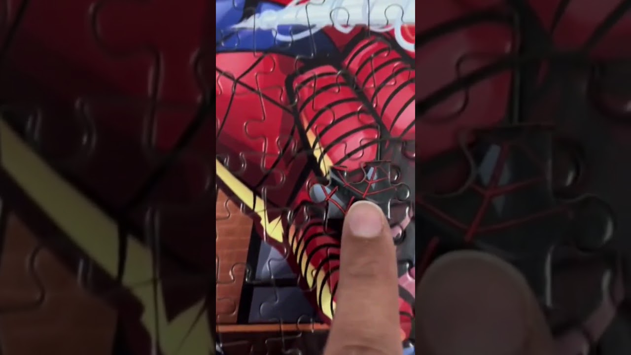 Does This SATISFYING Spider Man Puzzle Piece Fit? 🤔 #shorts