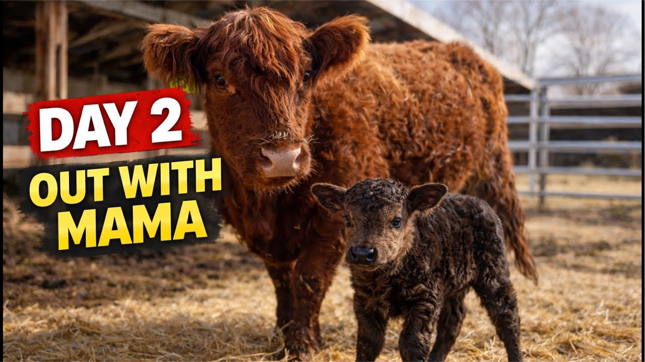 The Rotty Ranch Has A New Highland Bull Calf! Live Stream To Watch the Calf