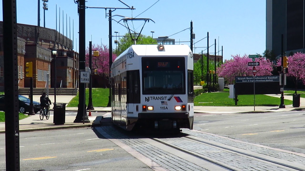 NJ Transit 2001 Kinki Sharyo LRV #115 on the Newark Light Rail at Broad Street Station