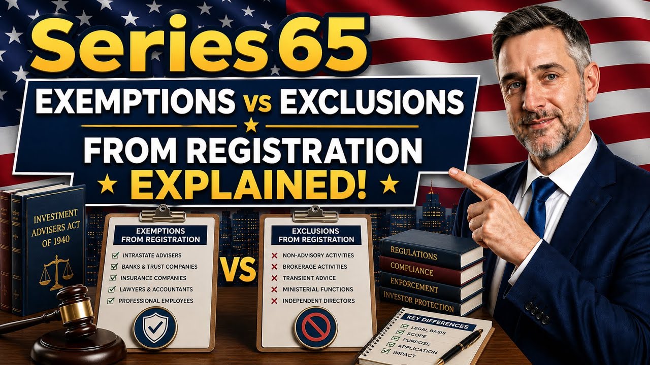 Series 65 Exam Prep (Lesson 6): Exemptions vs Exclusions from Registration Explained | Exam Strategy
