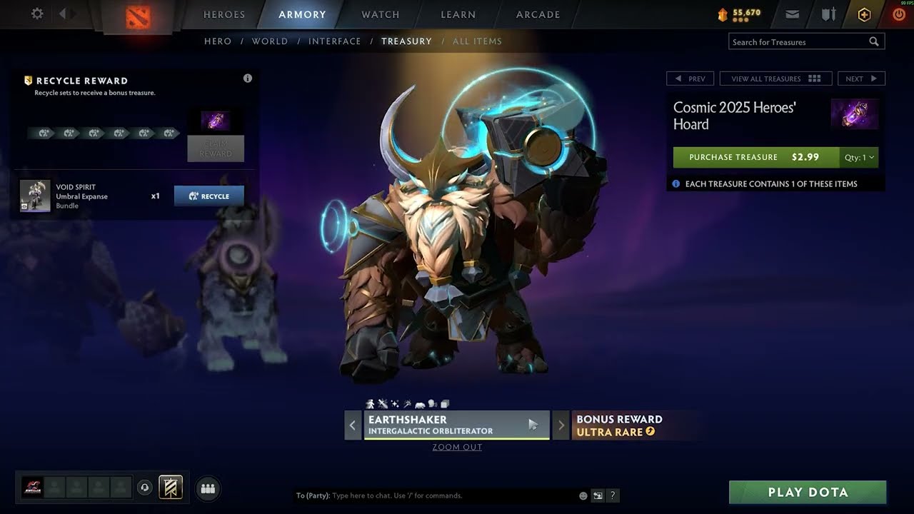 Dota 2 - Cosmic 2025 Heroes Hoard Tresure