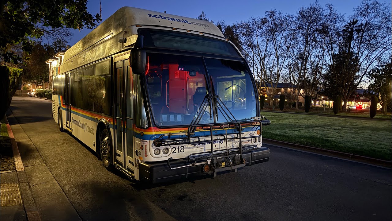 [4K] | Sonoma County Transit 2014 ElDorado National Axess BRT’40 ‘CNG #218 on Route 40 Sonoma 