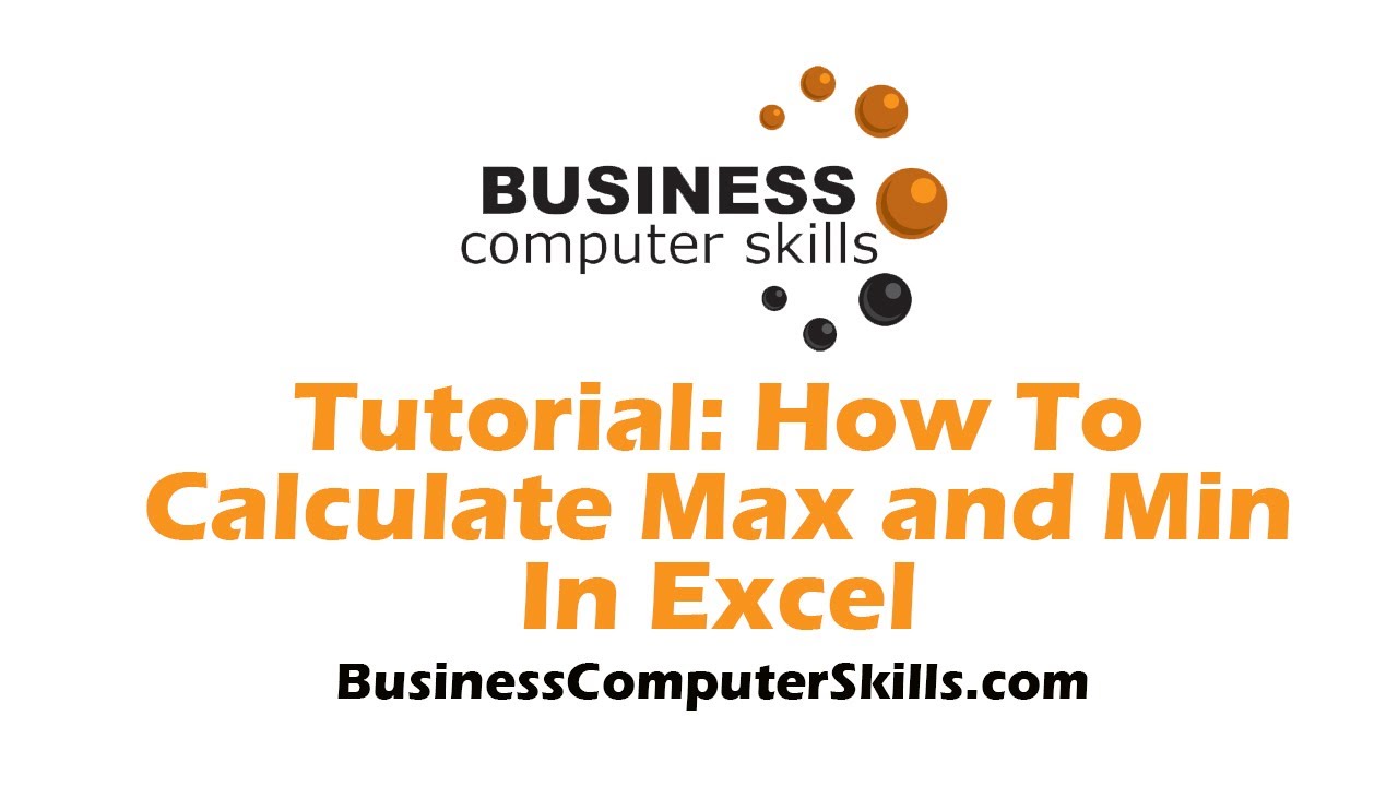 How to Calculate MAX and MIN In Excel