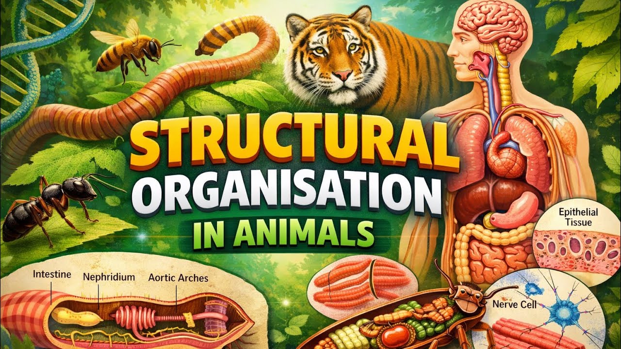Structural Organisation in Animals | Class 11 Biology | Tissues, Organs & Systems