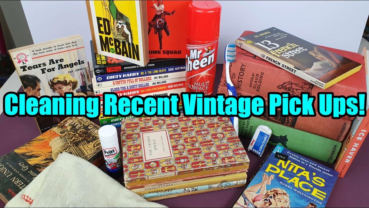 Cleaning Recent - Vintage Paperback + Book Pick Ups - May 2020 - ASMR Maybe?