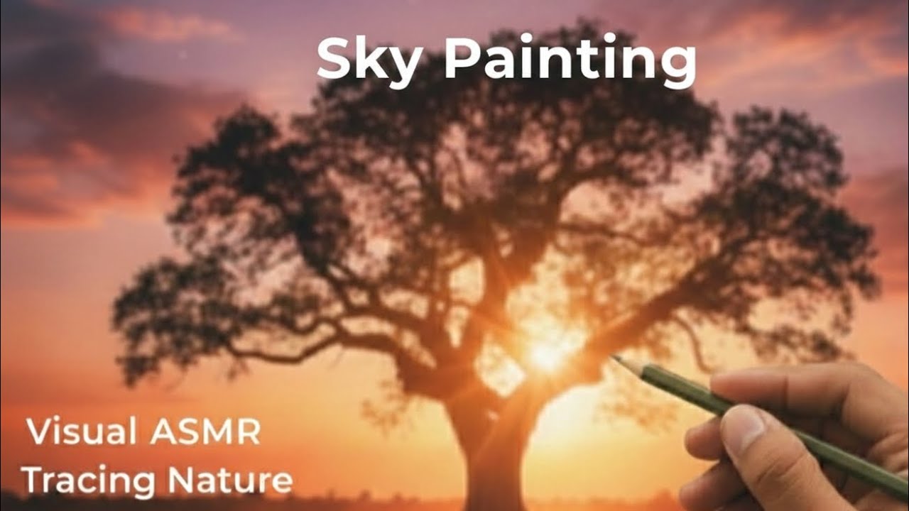 ASMR Tracing a Tree Against the Sky 🌳☁️ (No Talking, Natural Sounds)