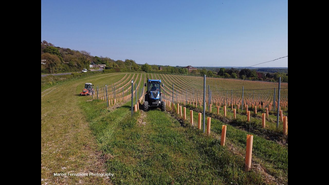 Ploughing fields at Boxley in Kent, by drone