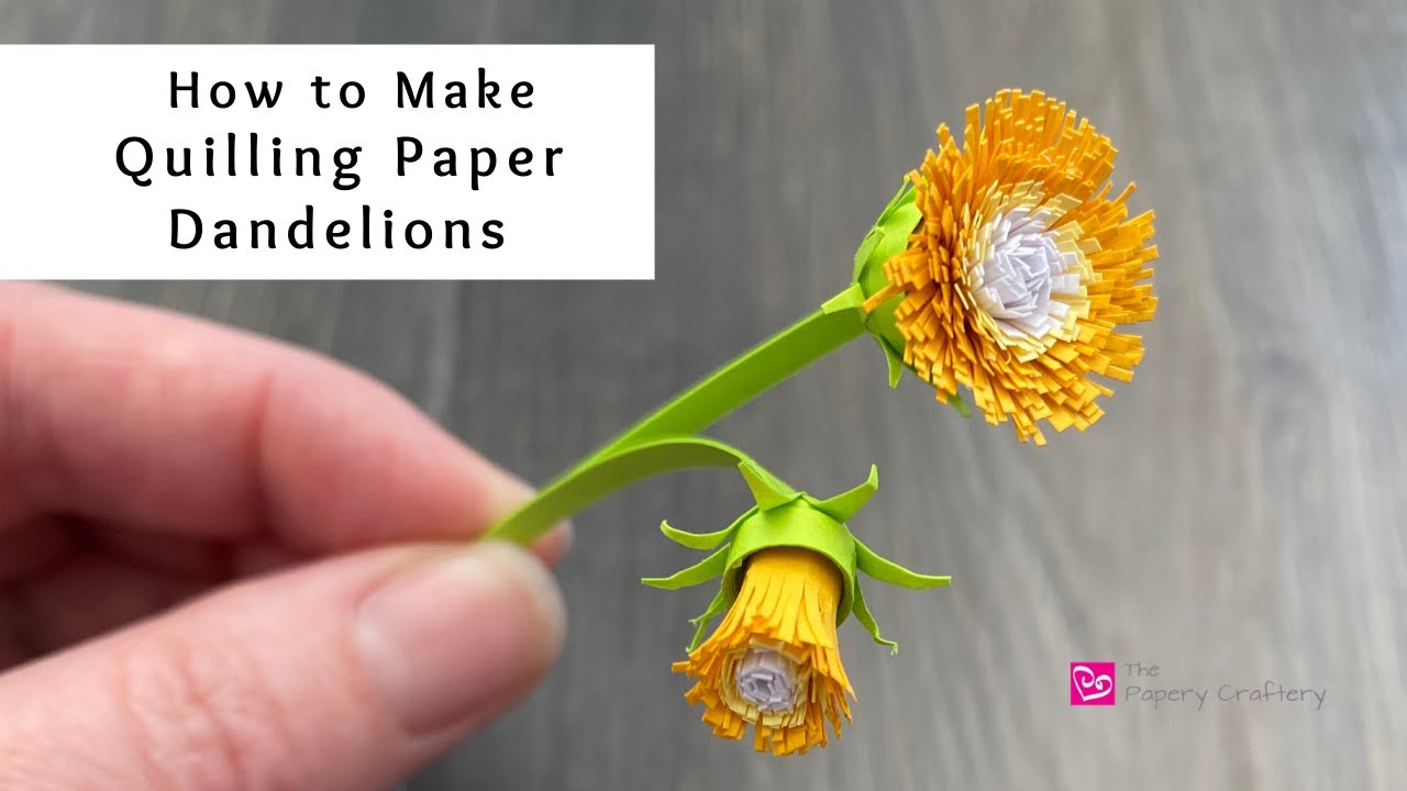 How to Make Quilling Paper Dandelions | Fringed Quilling Flowers | Quilling for Beginners
