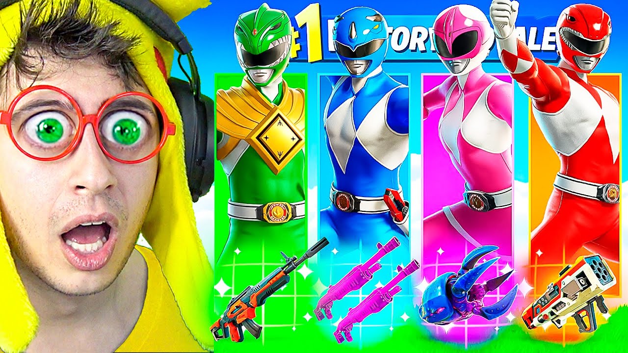 RETO SKIN de COLORES 🟢🔵🔴🟡!! (Random Power Rangers ⭐) - Fortnite