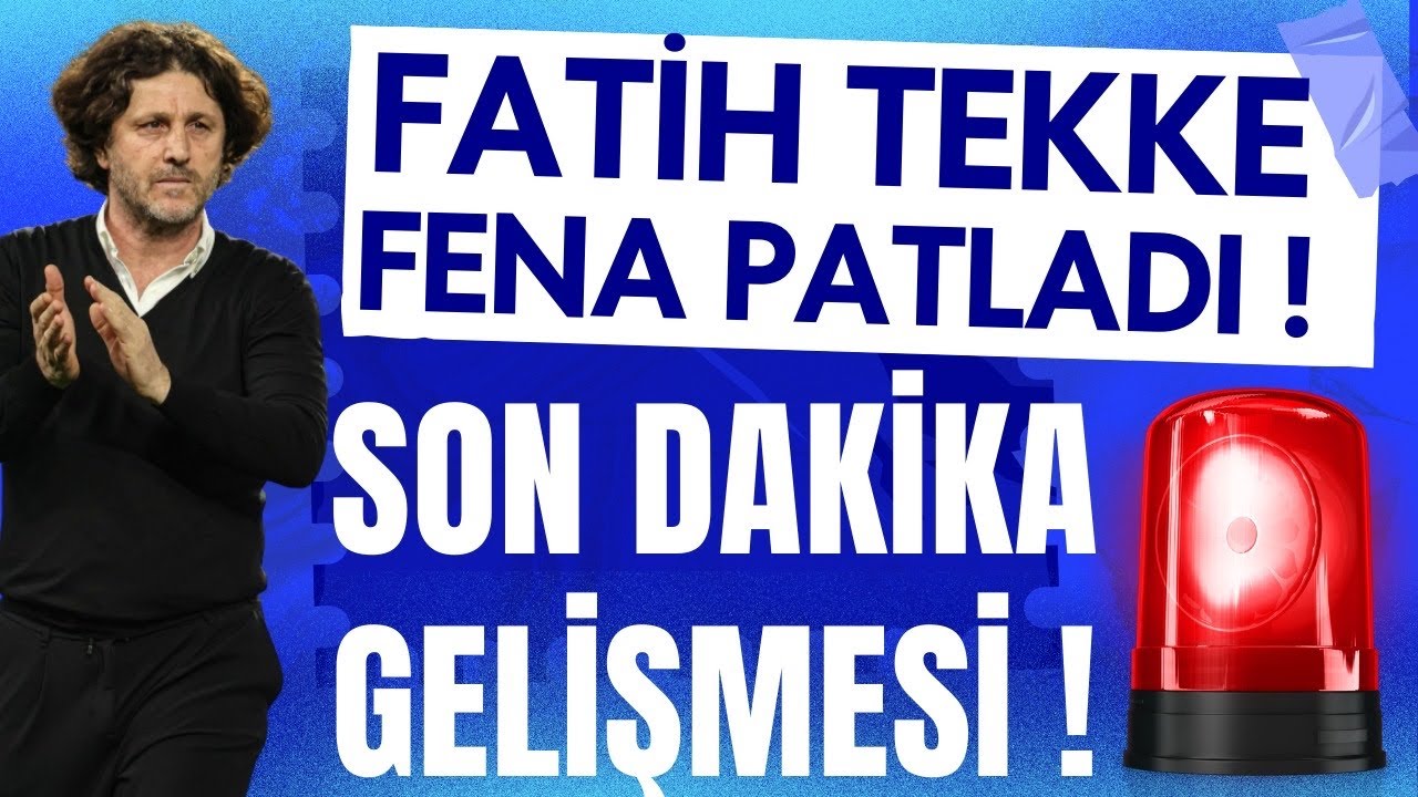 Fatih Tekke Fena Patladı ! Son Dakika Gelişmesi ! #trabzonspor 