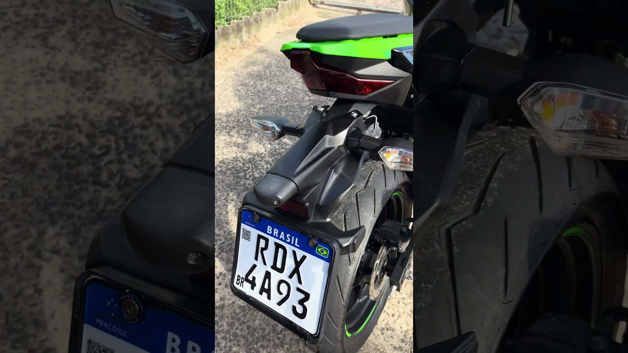 Aplicando verniz de motor na ninja 400
