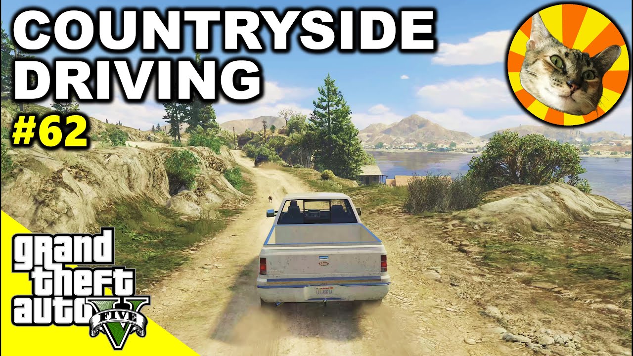 Relaxing countryside drive with radio on | GTA V | Let's Drive #62