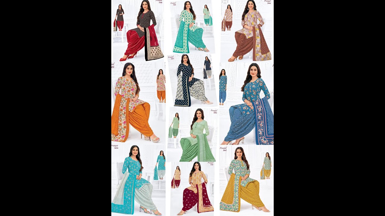 Pranjul Readymade Vol-34 Patiyala Suits // Pranjul Pure Cotton Fully Stitched Patiyala Collections