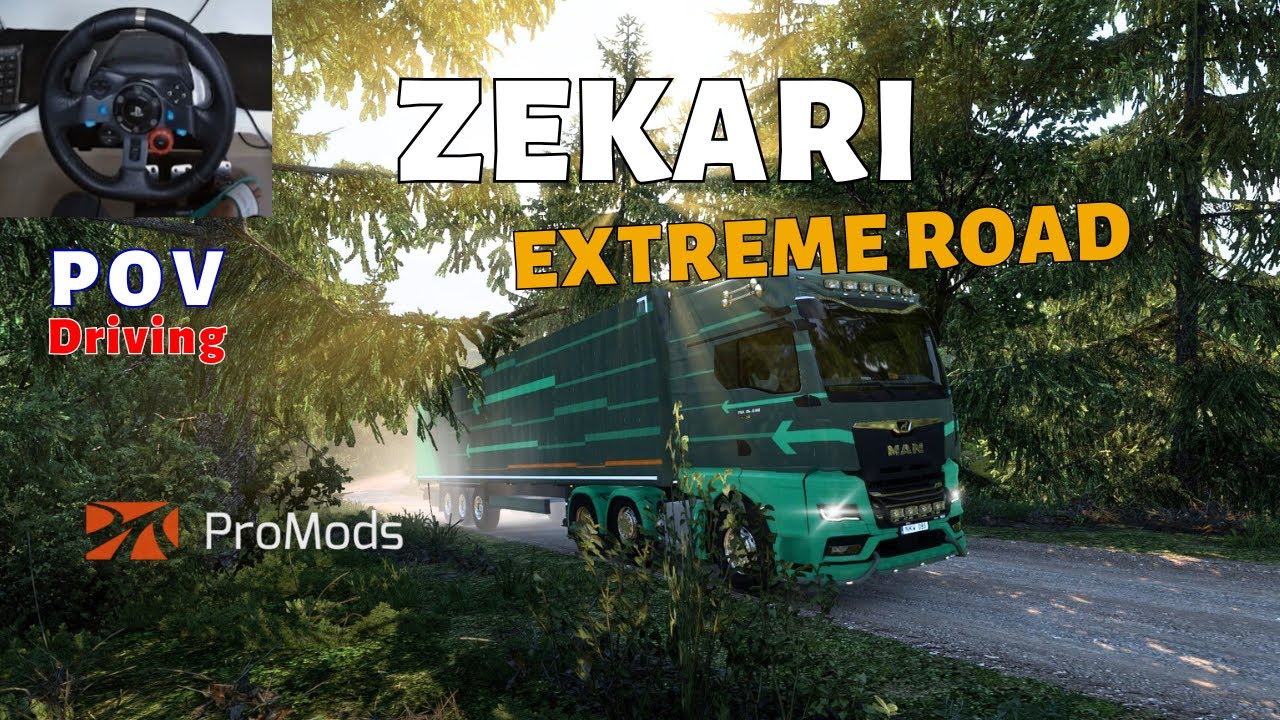ProMods Georgia Extreme Road (Zekari Pass) | Logitech G29 Gameplay