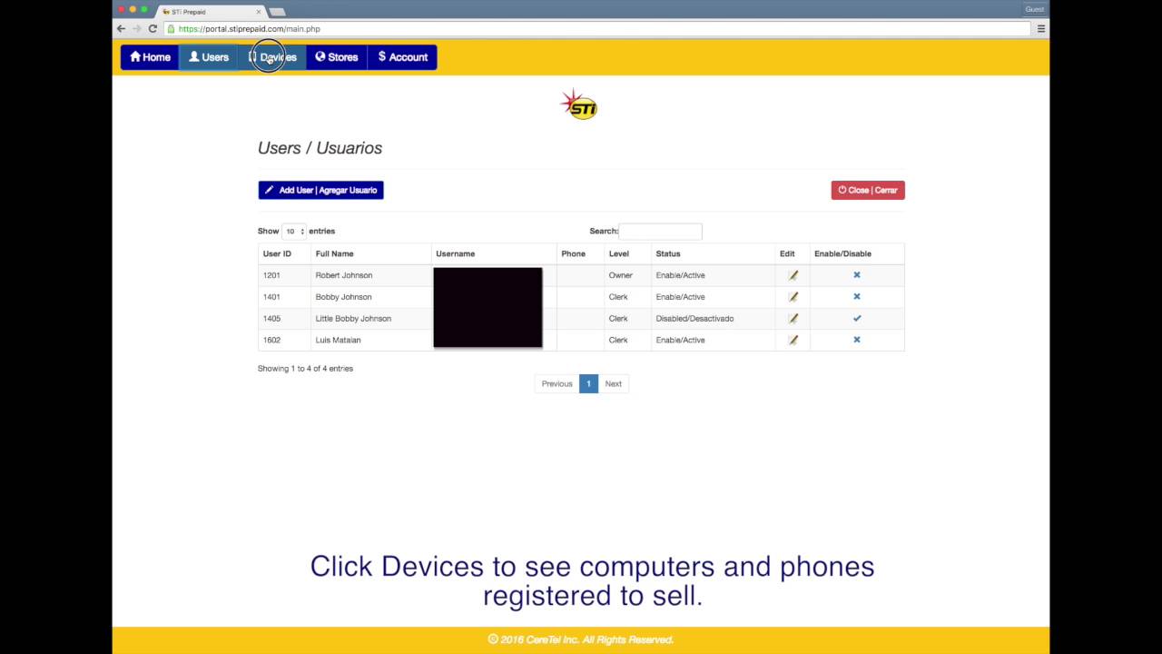 STi Prepaid Portal Admin Overview