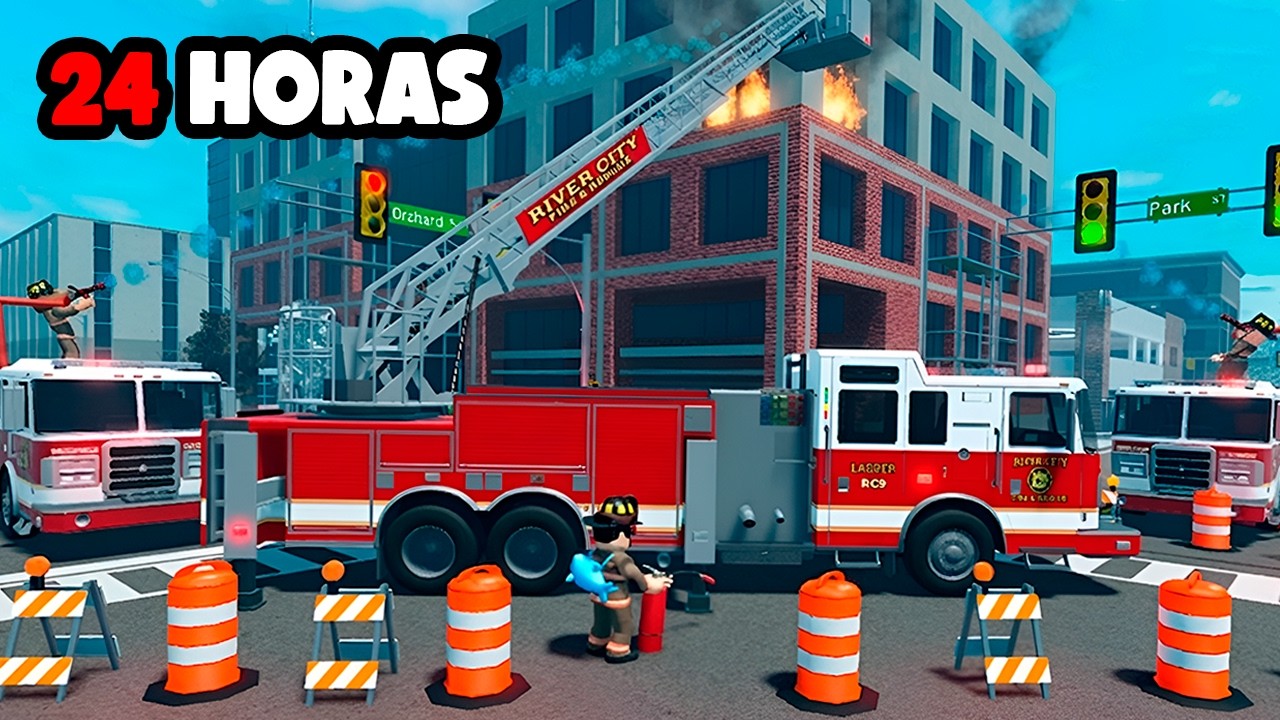 24 HORAS siendo BOMBERO EN LIBERTY COUNTY | ER:LC 🚒🔥
