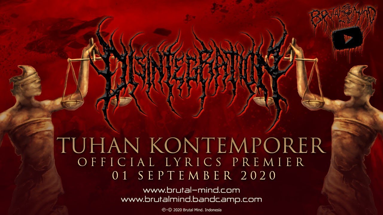 Disintegration - Tuhan Kontemporer | Lyrics Video | Brutal Mind | 2020