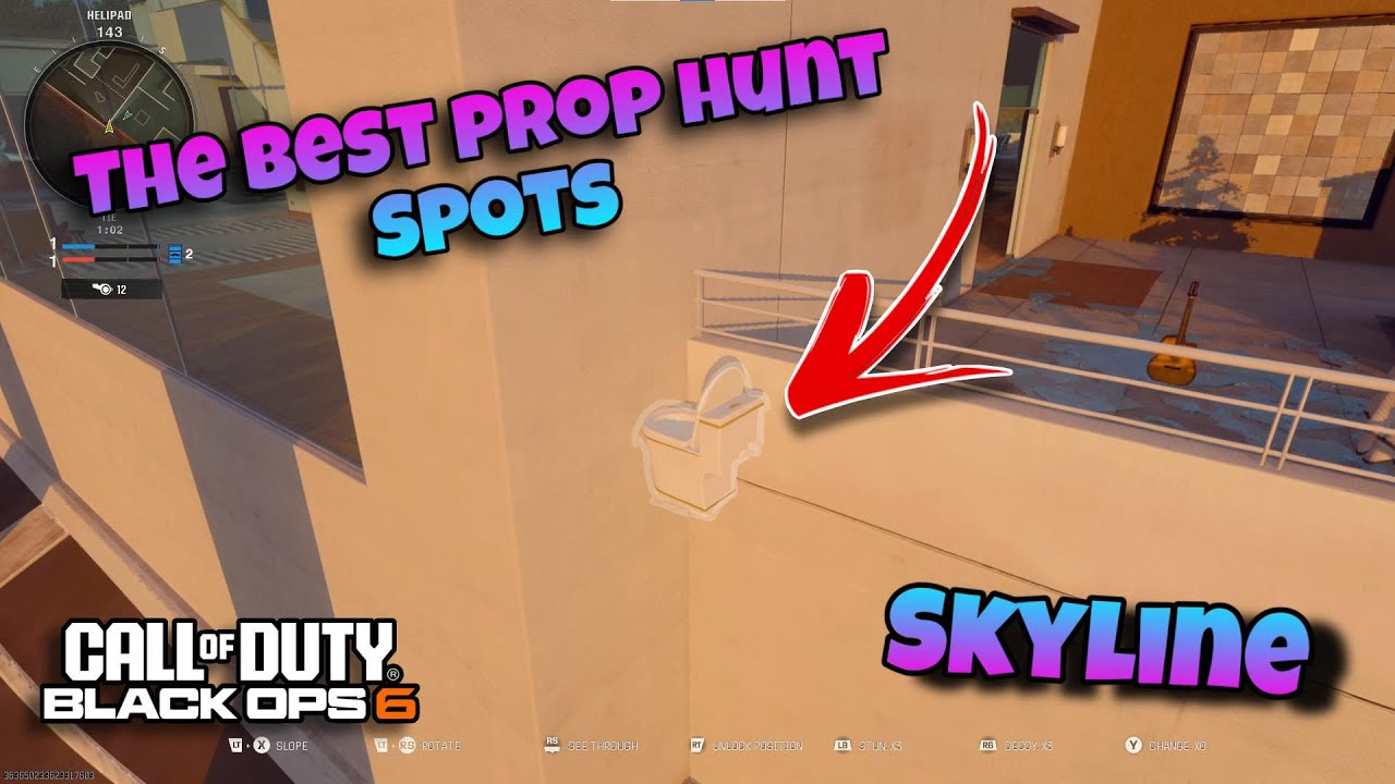 BO6 PROP HUNT: All *BEST* Working Glitch & Spots on Prop Hunt- On Skyline!