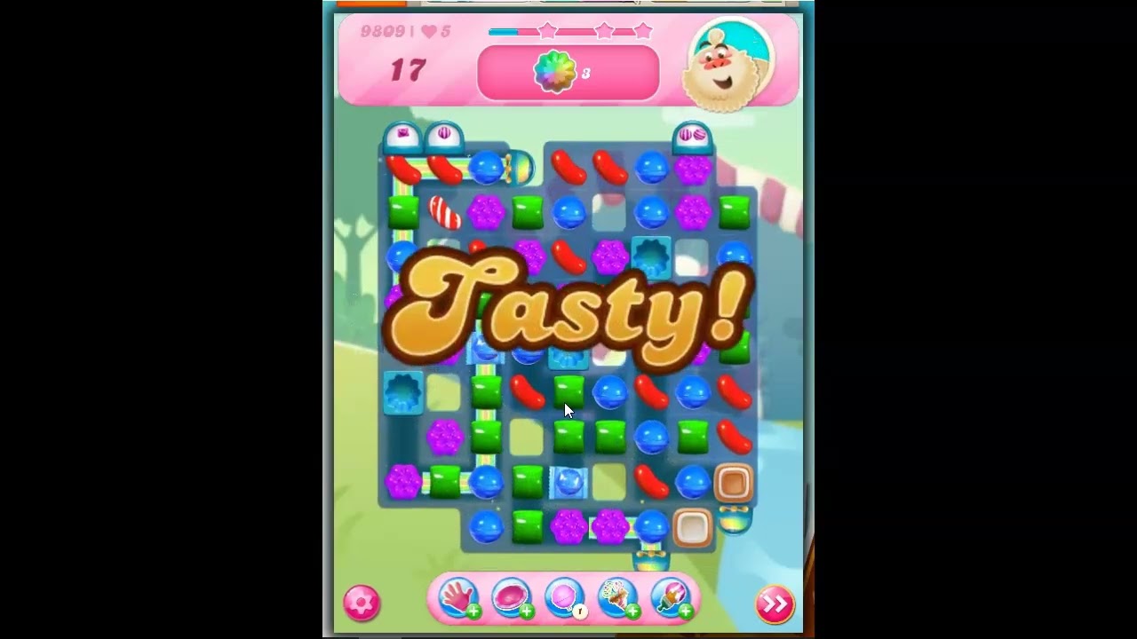 Candy Crush Saga Level 9809 1 Boosters