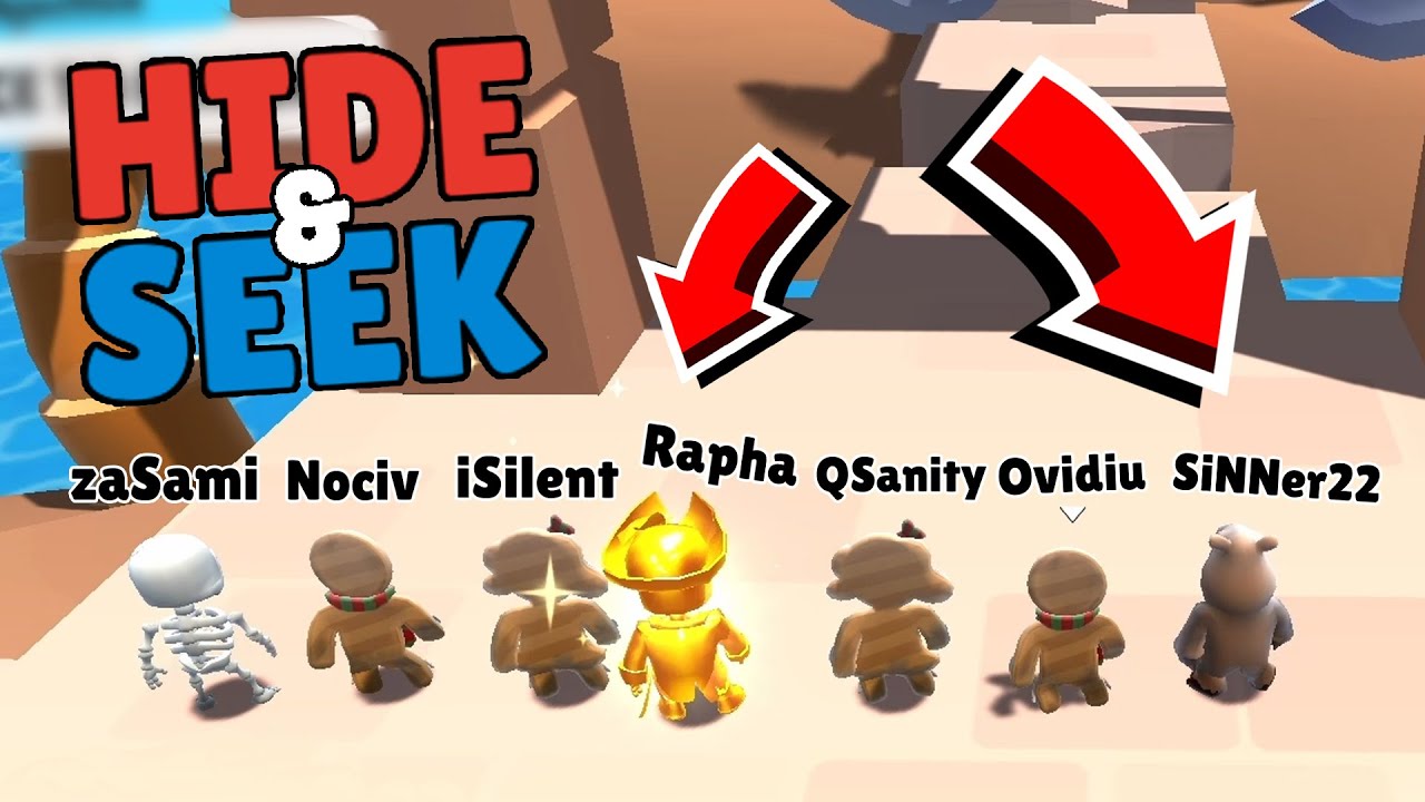 HIDE and SEEK in STUMBLE GUYS cu YOUTUBERII! *DEZASTRU*