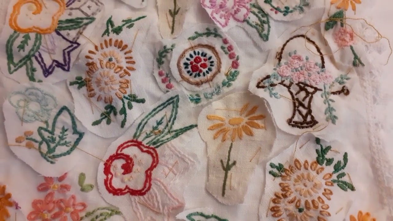 Upcycling  Vintage Embroidery in a Hotel Room!