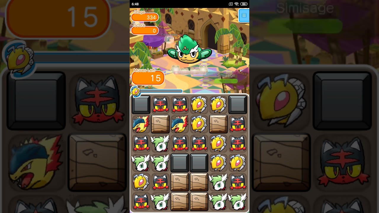 Pokémon Shuffle Mobile Main Stage 334 - Simisage
