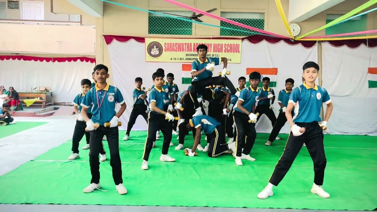 Republic Day Special DUMBBELL DRILL Performance Saraswatha Academy High School