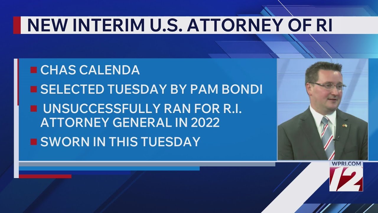 Chas Calenda tapped as interim US attorney of Rhode Island