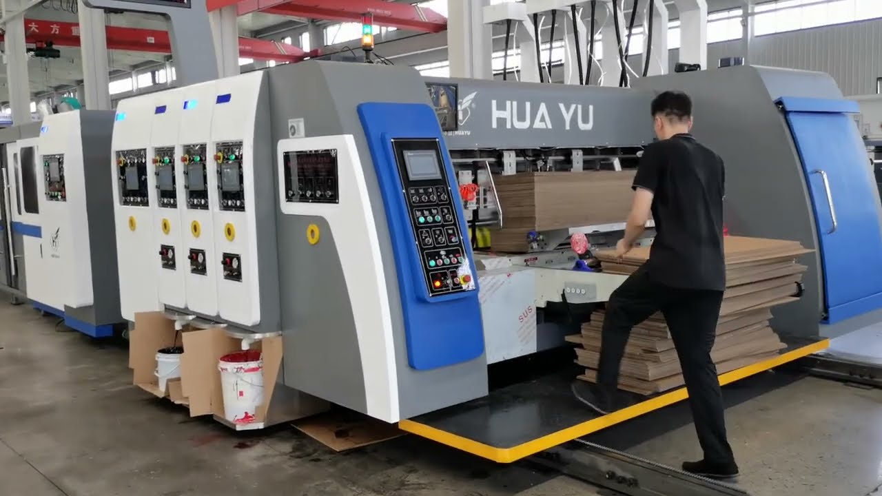 China In-line flexo folder gluer machine for carton box I fully auto carton box making line
