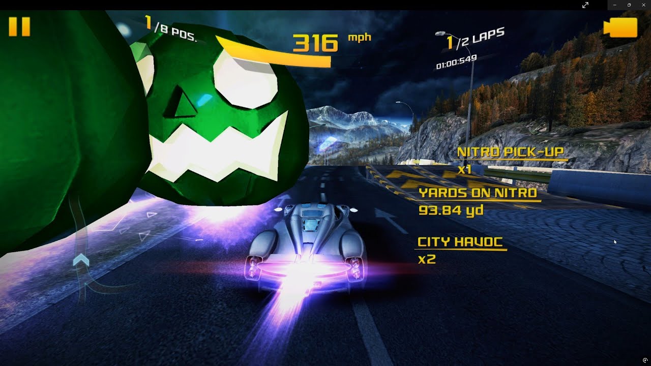 Asphalt 8: Spooky Cup: How to hit 10% Clifftop Run Fastest Route