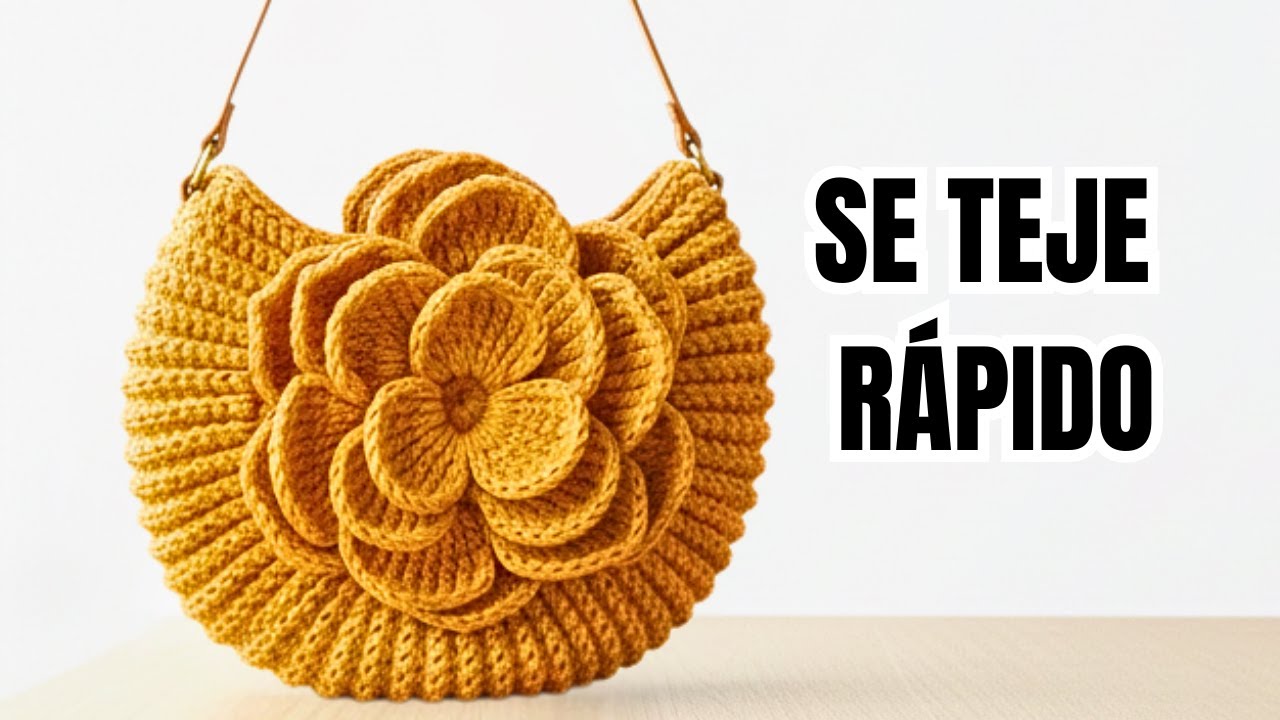 Bolso Crochet Súper Fácil 🧶 | Paso a Paso para Principiantes | Tejido a Crochet