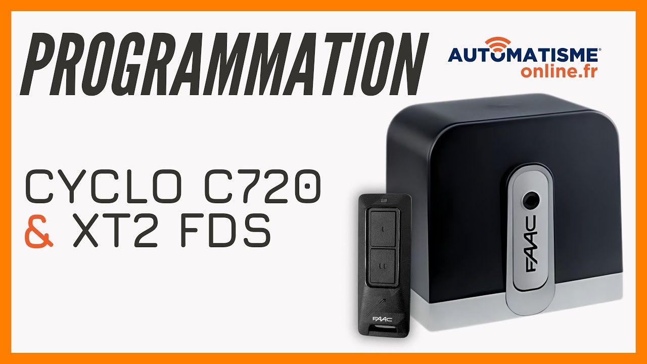 Programmer télécommande XT2 FDS sur centrale Cyclo FAAC