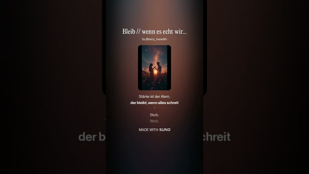 Bleib // wenn es echt wird