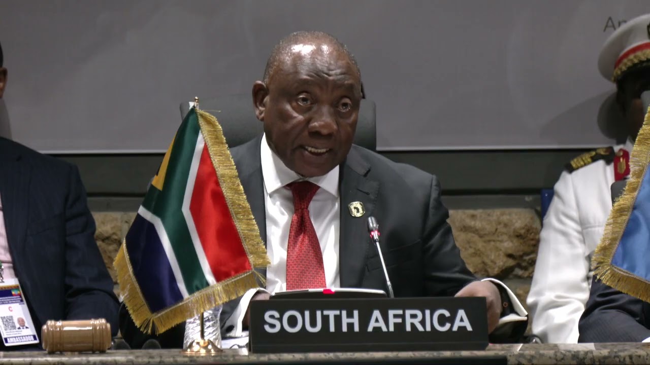 President Ramaphosa gives remarks at the African Union Ad-Hoc High-Level Committee on South Sudan.