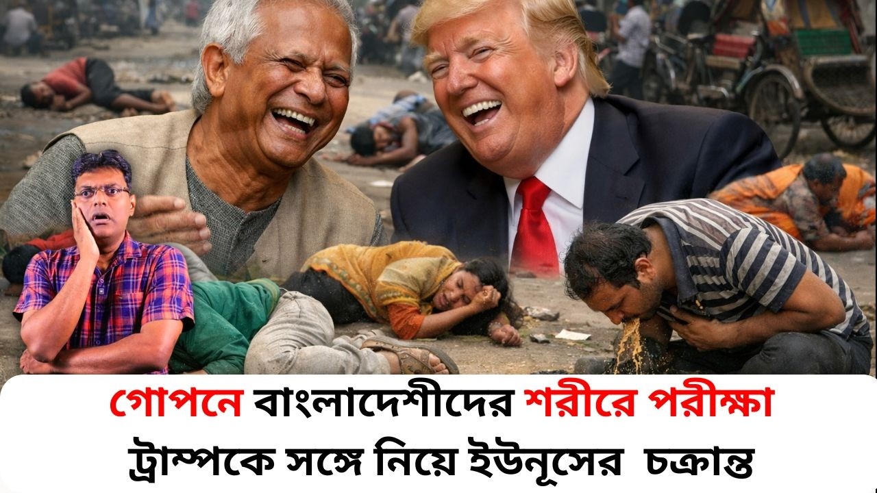 গোপনে বাংলাদেশীদের শরীরের ঢোকানো হচ্ছে জিন।Yunus started testing Bangladeshis' bodies।santanu roy