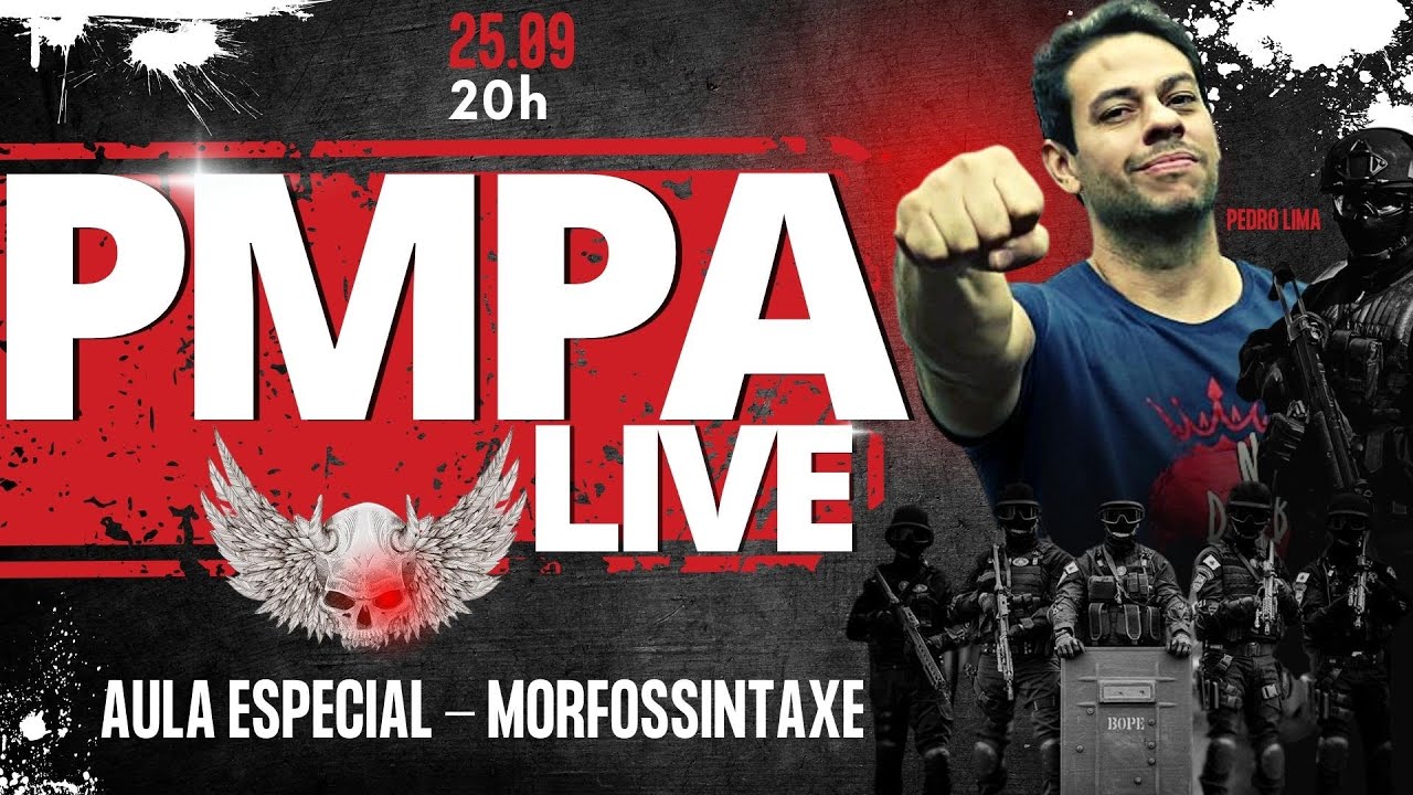🔴PMPA | AULA DE MORFOSSINTAXE | PORTUGUÊS CEBRASPE - LIVE!