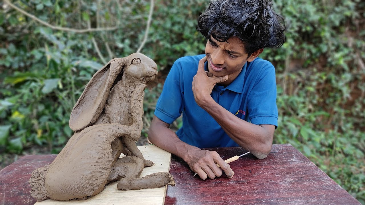 Unusual rabbit | ഇത് ഒരു സാധാരണ മുയൽ അല്ല ! | Rabbit making | Clay modelling