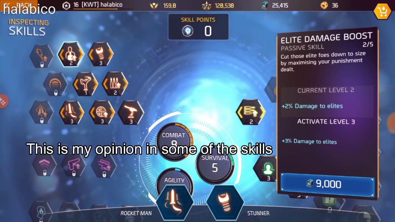 Shadowgun Legends - Tips for new players - Skill points