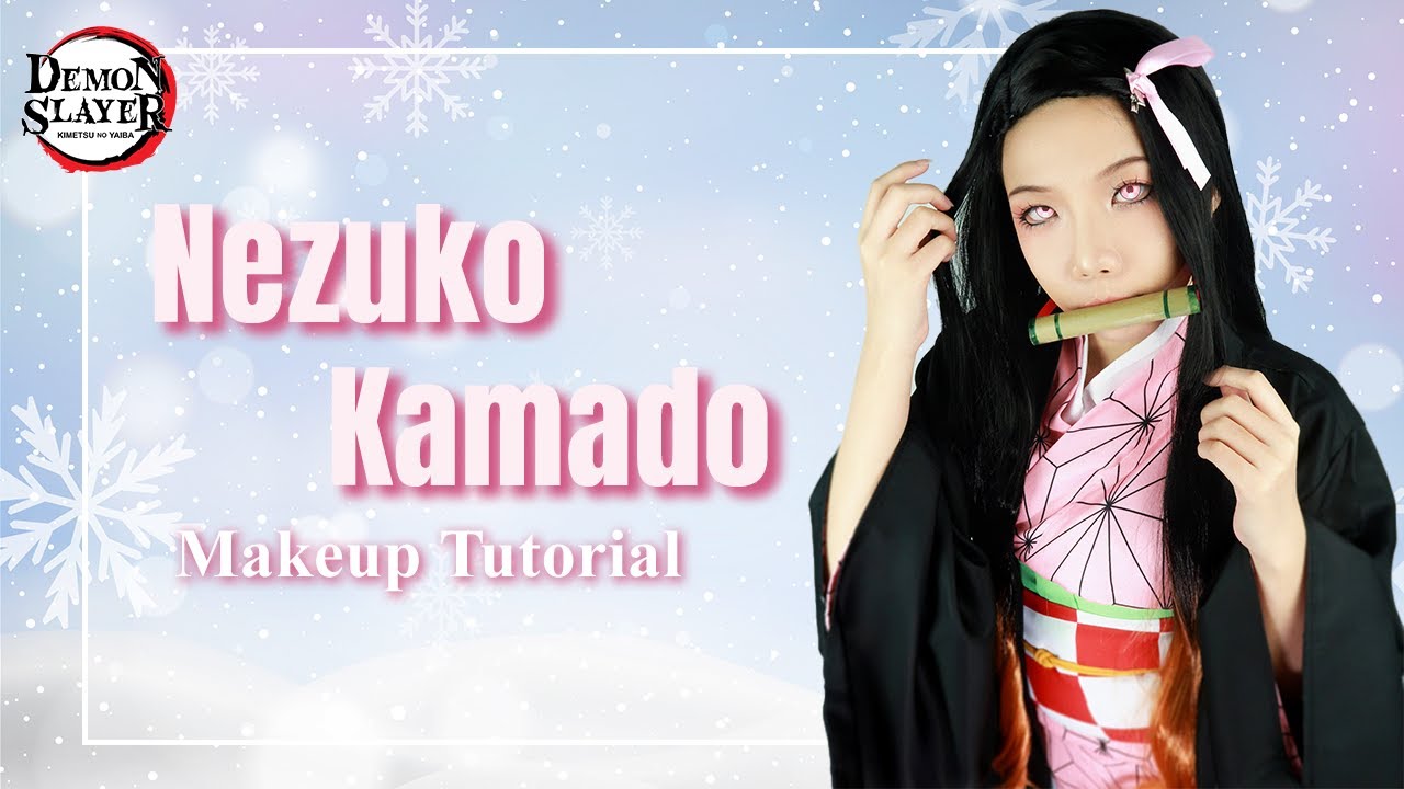 🆕Nezuko Kamado Makeup Easy Tutorial 2021 | How To Makeup Tutorial With Sweety - Anime Cloud Rim Pink