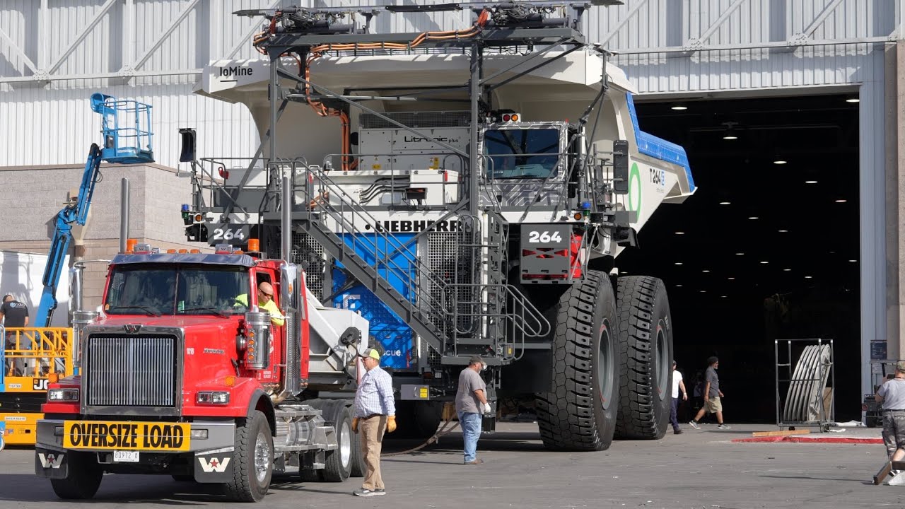 Battery Powered Liebherr T264 Truck Leaving MINExpo 2024