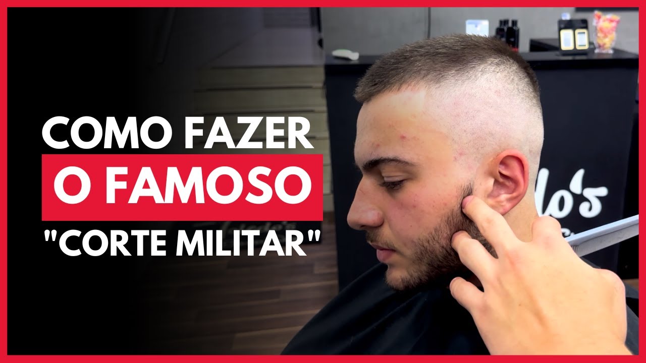 COMO FAZER CORTE MILITAR - PASSO A PASSO -  Toledo Barber