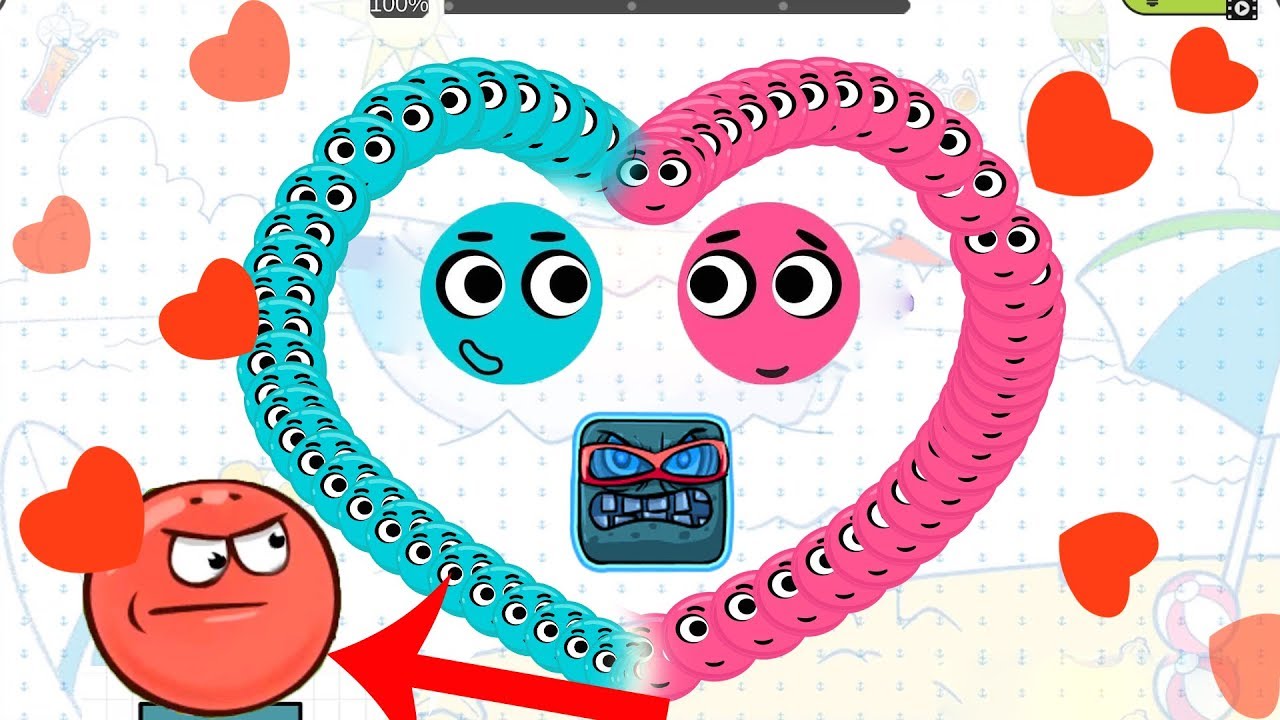 LOVE BALLS IN RED BALL 4 'DUEL WALK THROUGH' with Blue Ball & Pink Ball Volume 4 'THE MOON'