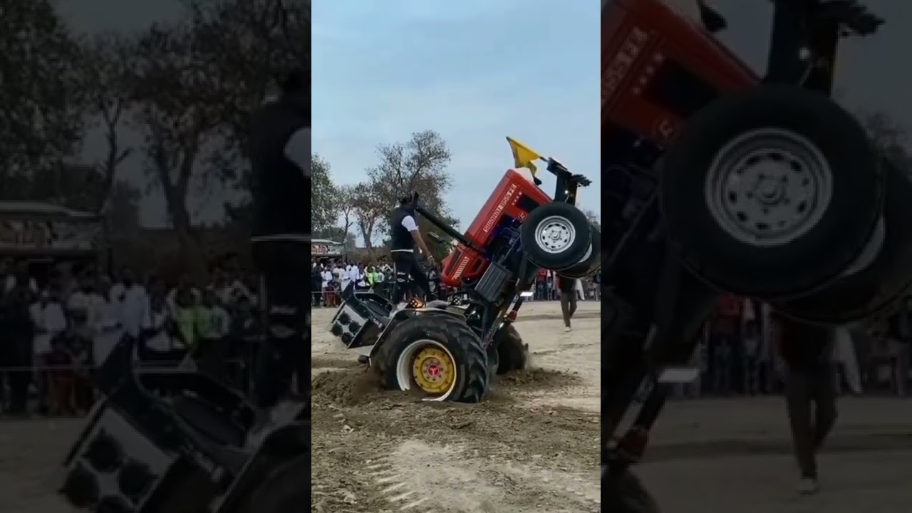 Tractor stunt video #tractor #tractorlovers #tractorstunt #tractorstuntvideo #punjab #pb08 #swaraj