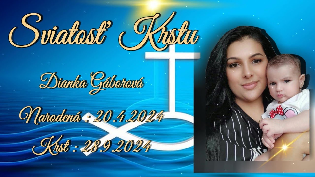 Sviatosť Krstu Dianka Gáborová Ružbachy.