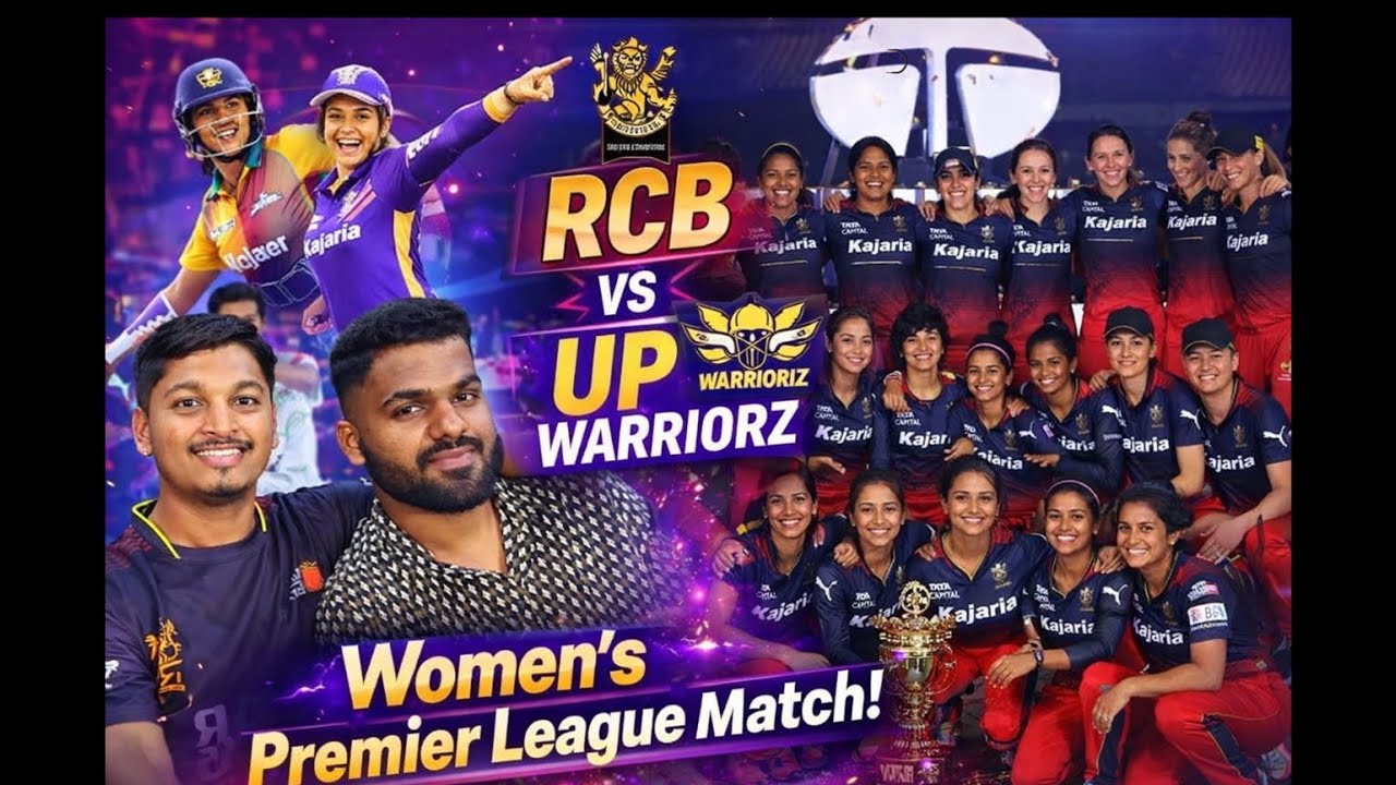 Womens premiere league 🏏| RCB Vs UP Giants | Enjoying with friends 🫶