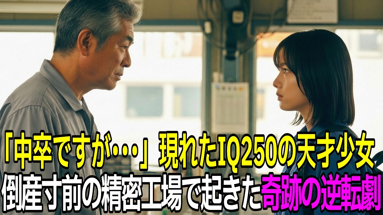 「中卒ですが･･･」現れたのはIQ250の天才少女。倒産寸前の精密工場をわずか30分で救った奇跡の数式に社長が絶句【感動する話】【朗読】