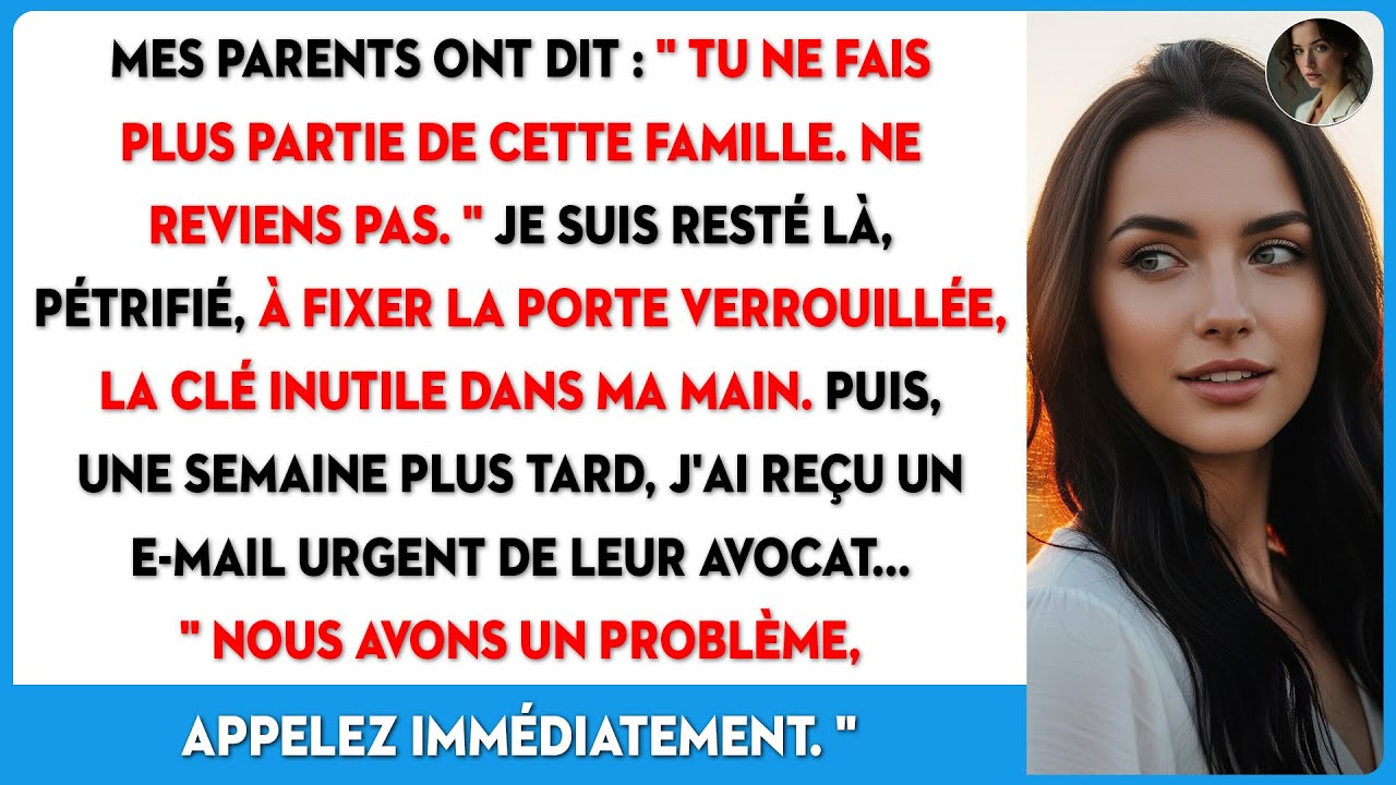 Au dîner familial, mes parents m'ont chassé, disant que je n'avais plus de foyer. Alors...