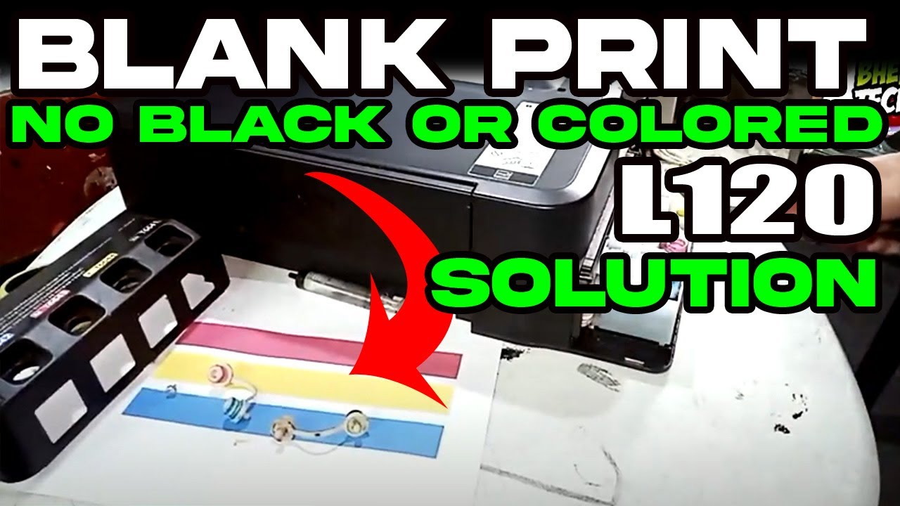 How to Fix Epson L121/L120 blank printout no colored or black?  (English Subtitle) #shopeetagtowin