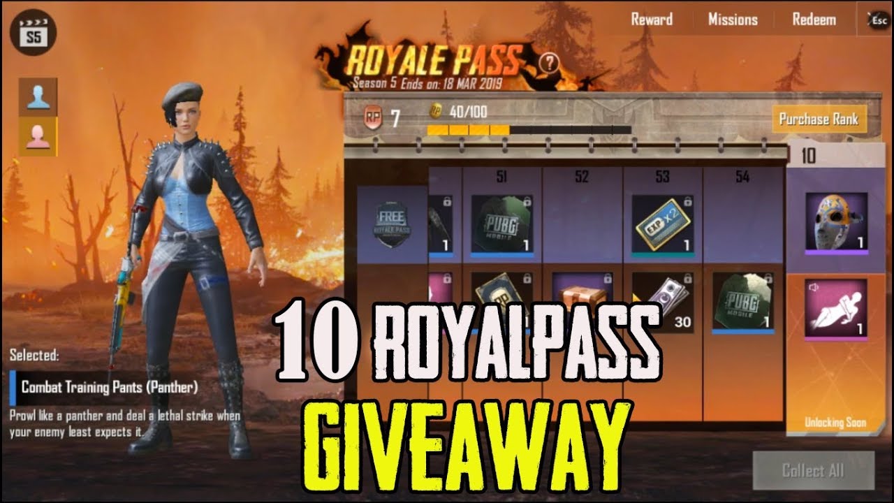 10 Royalpass Giveaway of Season 5 || Participate in Free || PUBG Mobile ||