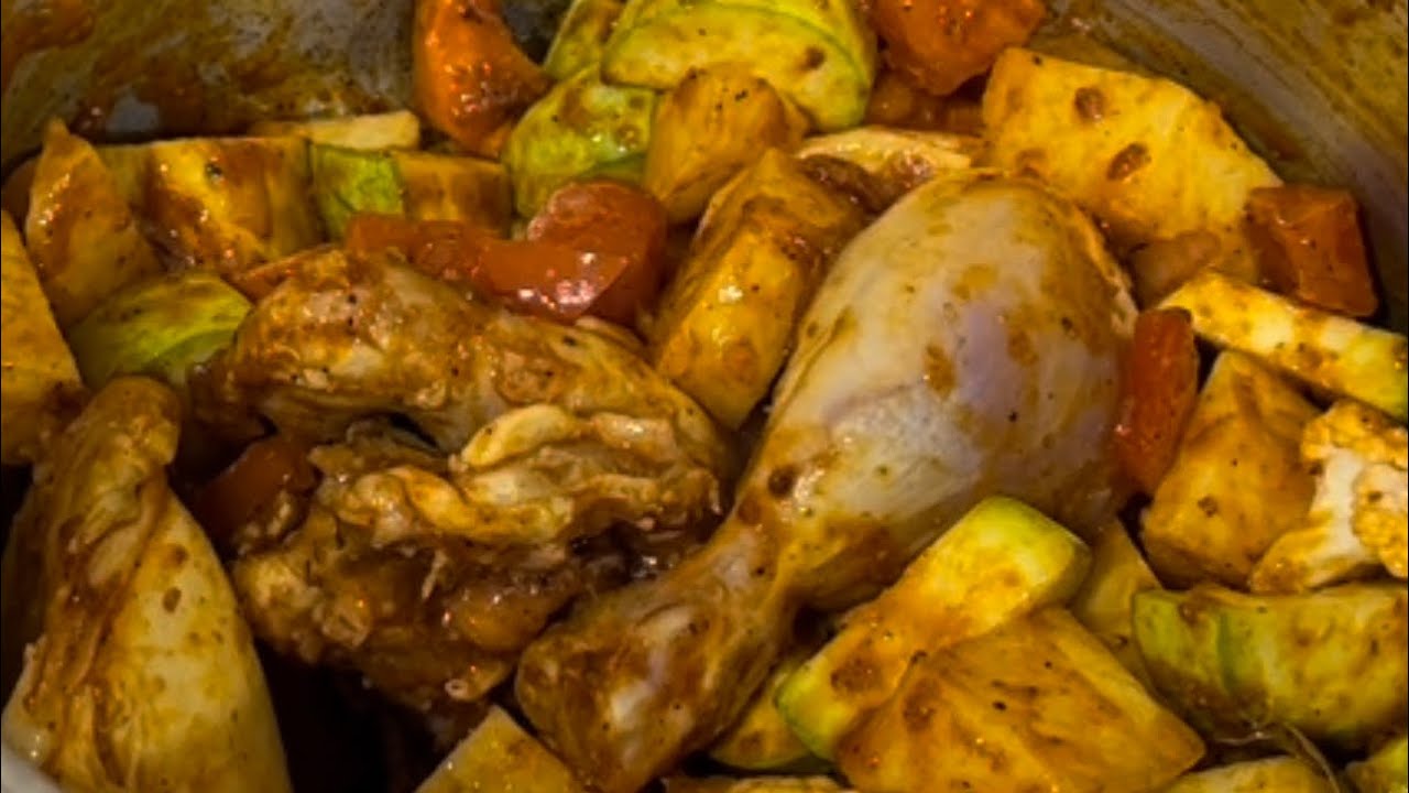 ايدام دجاج مع الخضار سهل جدا بقدر الضغط